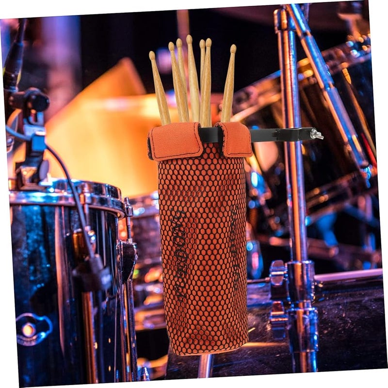 Wakauto Professional Drumstick Storage Bag Padded Portable Holder For Drummers Orange - Image 3
